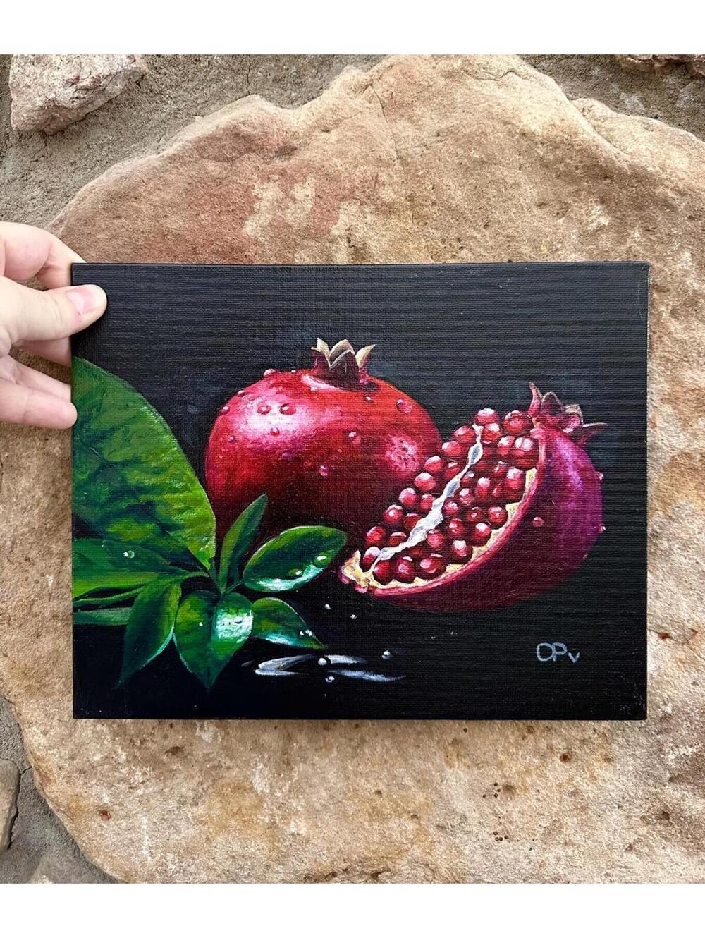 Original Oil Painting “ Pomegranate” 8”x10”